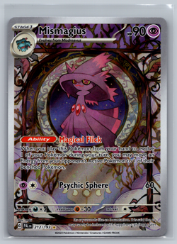 Pokemon TCG Mismagius IR 212/193 Paldea Evolved Illustration Rare Holo NM - Image 1
