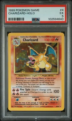 PSA 5 1999 POKEMON GAME 4 CHARIZARD-HOLO - Image 1