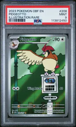 POKEMON OBSIDIAN FLAMES PIDGEOTTO #208 ILLUSTRATION RARE PSA 9 MINT #113812450 - Image 1