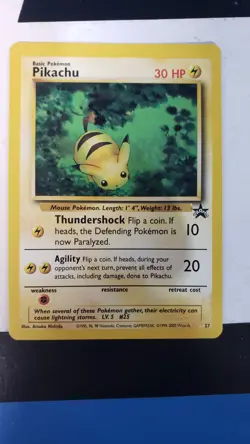 Pokemon 2000 BLACK STAR PROMO Pikachu #27 TCG SEE OUR OTHER CARD AUCTIONS! - Image 1