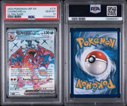 CHARIZARD EX 2023 POKEMON OBSIDIAN FLAMES ULTRA RARE GEM 215/197 PSA 10 GEM MINT - Image 3