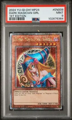 2024 YU-GI-OH! MP24-25TH ANNIV TIN: DUELING MIRRORS DARK MAGICIAN GIRL PSA 9 - Image 1