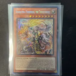 Yugioh Dogmatika Fleurdelis, the Thunderbolt DOOD-EN026 Secret Rare Near Mint - Image 1
