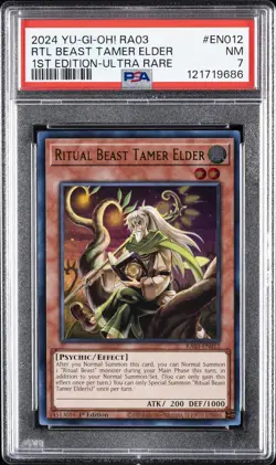 2024 YU-GI-OH! RA03-QUARTER CENTURY BONANZA RITUAL BEAST TAMER ELDER PSA 7 - Image 1