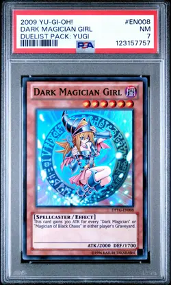 2009 YU-GI-OH! DUELIST PACK: YUGI #EN008 DARK MAGICIAN GIRL PSA 7 - Image 1