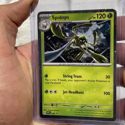 Pokemon Holo Foil Spidops - 009 Promo SV: Scarlet & Violet Promo Card LP+ TCG - Image 1
