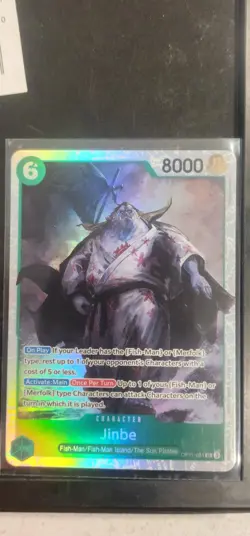 One Piece Card Game Jinbe Character Card 6 Cost 8000 Power Op11-031 - Image 1