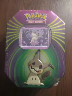 Pokemon TCG Tin mimikyu 3 Booster Packs Foil Card Exclusive Rare New Sealed - Image 1
