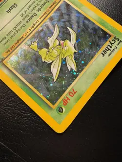 Pokemon Scyther Holo Rare Card 17/130 Base Set 2, WOTC Vintage LP - Image 5