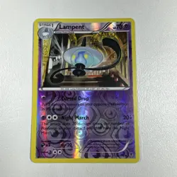 Pokemon TCG Lampent 42/119 XY Phantom Forces Reverse Holo Uncommon Card LP- 2014 - Image 1