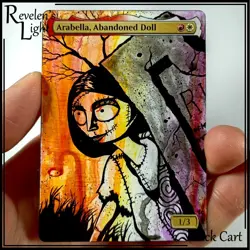 Arabella, Abandoned Doll Alter - Hand Painted MTG Altered Art - Sally Halloween - Image 1