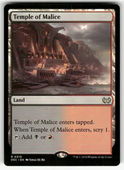 TEMPLE OF MALICE #310 (RARE) MTG COMMANDER: DUSKMOURN: HOUSE OF HORROR - Image 1