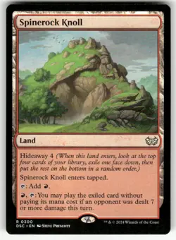 SPINEROCK KNOLL #300 (RARE) MTG COMMANDER: DUSKMOURN: HOUSE OF HORROR - Image 1