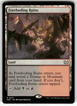 FOREBODING RUINS #277 (RARE) MTG COMMANDER: DUSKMOURN: HOUSE OF HORROR - Image 1