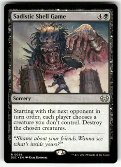 SADISTIC SHELL GAME #24 (RARE) MTG COMMANDER: DUSKMOURN: HOUSE OF HORROR - Image 1