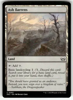 ASH BARRENS #260 (COMMON) MTG COMMANDER: DUSKMOURN: HOUSE OF HORROR - Image 1
