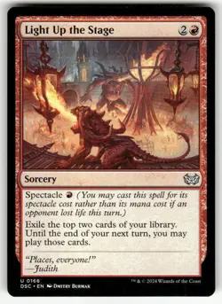 LIGHT UP THE STAGE #166 (UNCOMMON) MTG COMMANDER: DUSKMOURN: HOUSE OF HORROR - Image 1