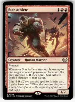 STAR ATHLETE #29 (RARE) MTG COMMANDER: DUSKMOURN: HOUSE OF HORROR - Image 1