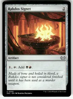 RAKDOS SIGNET #250 (UNCOMMON) MTG COMMANDER: DUSKMOURN: HOUSE OF HORROR - Image 1