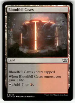 BLOODFELL CAVES #264 (COMMON) MTG COMMANDER: DUSKMOURN: HOUSE OF HORROR - Image 1