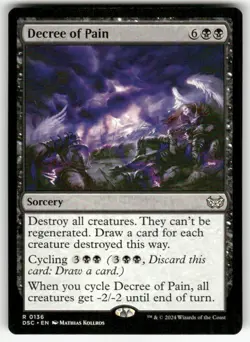 DECREE OF PAIN #136 (RARE) MTG COMMANDER: DUSKMOURN: HOUSE OF HORROR - Image 1