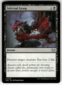INFERNAL GRASP #143 (UNCOMMON) MTG COMMANDER: DUSKMOURN: HOUSE OF HORROR - Image 1