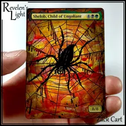 Shelob, Child of Ungoliant Alter - Hand Painted MTG Altered Art - Halloween - Image 1