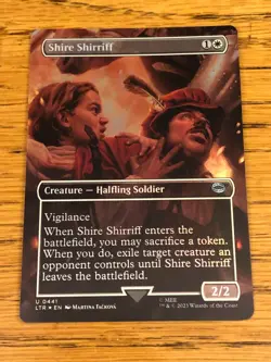 Magic the Gathering MTG Lord of the Rings Holo Borderless Shire Shirriff NM+ - Image 1