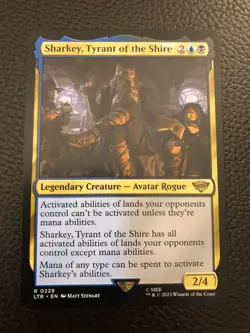 Magic the Gathering MTG Lord of the Rings Sharkey, Tyrant of the Shire 229 NM+ - Image 1