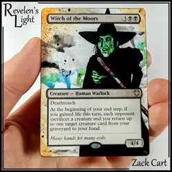 Witch of the Moors Alter - Hand Painted MTG Altered Art - Wicked Witch West - Image 1
