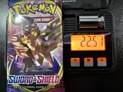 Pokemon Sword and Shield Base Set Booster Pack Sealed 22.57g 3.71mm Heaviest! - Image 1