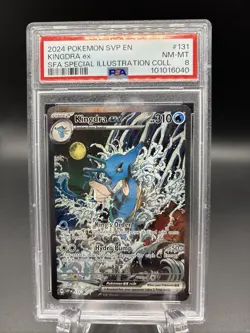 2024 POKEMON SVP EN-SV BLACK STAR PROMO #131 KINGDRA EX PSA 8 - Image 1