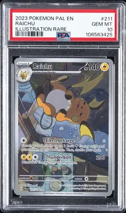 2023 POKEMON PAL EN-PALDEA EVOLVED ILLUSTRATION RARE #211 RAICHU PSA 10 - Image 1