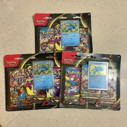 Pokemon Mega Evolutions Golduck 3 Pack Blister Lot Of 3 Sealed - Image 1