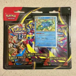 Pokemon Mega Evolutions Golduck 3 Pack Blister Lot Of 3 Sealed - Image 2