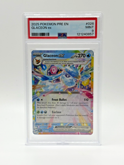 2025 POKEMON PRE EN-PRISMATIC EVOLUTIONS #026 GLACEON EX PSA 9 - Image 1