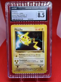 1999 Pikachu Black Star Promo #4 Mewtwo Strikes Back CGC 8.5 MINT+/NM Pokemon - Image 1