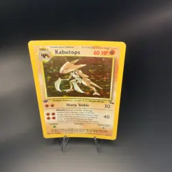 Kabutops 9/62 Fossil Holo Rare 1st Edition Pokemon TCG - LP-MP Damaged Back - Image 2