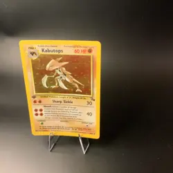 Kabutops 9/62 Fossil Holo Rare 1st Edition Pokemon TCG - LP-MP Damaged Back - Image 3