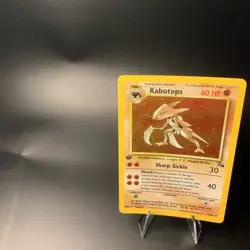 Kabutops 9/62 Fossil Holo Rare 1st Edition Pokemon TCG - LP-MP Damaged Back - Image 5