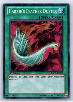Yugioh Harpie's Feather Duster LCJW-EN099 1st Edition Secret Rare Near Mint - Image 1