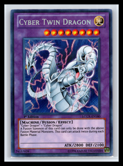 Yugioh Cyber Twin Dragon LCGX-EN180 1st Edition Secret Rare Near Mint - Image 1