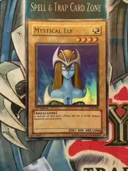 YuGiOh Mystical Elf LOB-062 1st edition Super Rare Asian English MP - Image 1