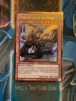 Yugioh Goldd, Wu-Lord of Dark World PGLD-EN054 Gold Rare 1st Ed NM - Image 1