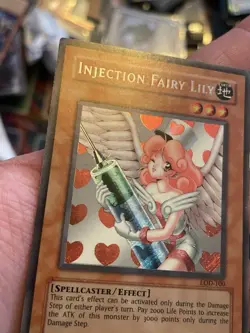 Yugioh Injection Fairy Lily LOD-100 Secret Rare MP - Image 4