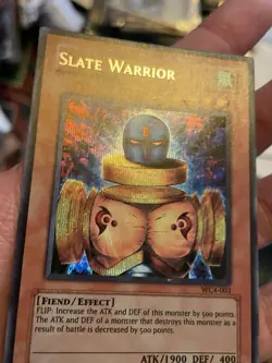 Yugioh Slate Warrior WC4-003 Parallel Secret Rare MP - Image 3