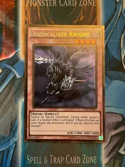 Yugioh Doomcaliber Knight PGL2-EN077 1st Gold Rare NM - Image 1