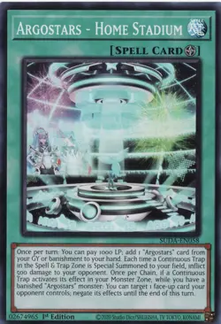 Yugioh - Argostars - Home Stadium - Super Rare - SUDA-EN058 - NM - English - Image 1