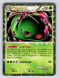 LP Pokemon Holo (Prime) MEGANIUM Card HGSS BLACK STAR PROMO Set HGSS08 HeartGold - Image 1