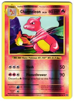 CHARMELEON 10/108 - NM - EVOLUTIONS REVERSE HOLO ENGLISH POKEMON CARD - Image 1